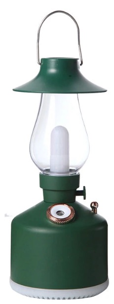 Mini umidificator VERDE cu lampa vintage si schimbare de culoare 